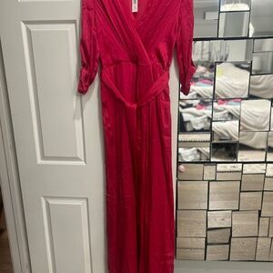 Alice+Olivia Red Silk Dress